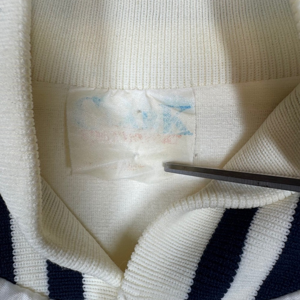 Vintage Daytona Nascar Racing Jacket Cream Satin Bomber Menswear Sz M/L - Picture 4 of 11